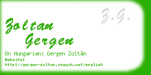 zoltan gergen business card